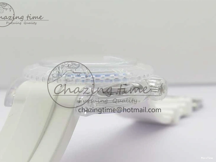 MiroTime 0123 Submariner Phantomlab Transparent KZF Best Edition Blue Fruit Dial on White Rubber Strap VR Classic 2563